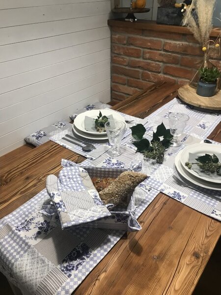 Květinový košík na pečivo Barva: Modrá