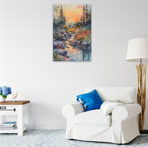 Obraz na plátně - Horský potok - 80x120 cm - CZ výroba