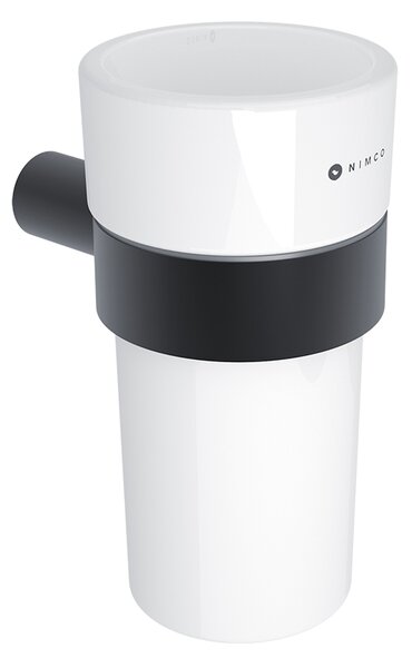 Nimco Bormo černá držák na zubní kartáčky, keramický pohárek BRC 11058KN-90