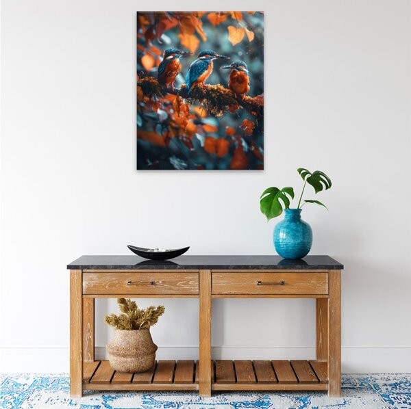 Obraz na plátně - Podzimní ledňáčci 3 - 40x50 cm