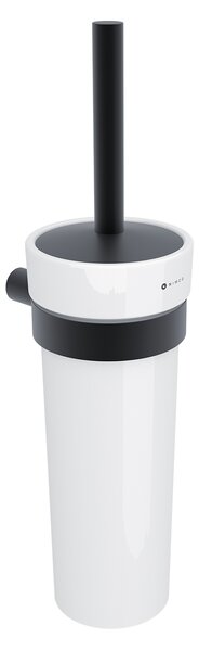 Nimco Bormo černá toaletní WC kartáč, WC štětka, keramická nádoba BRC 11094