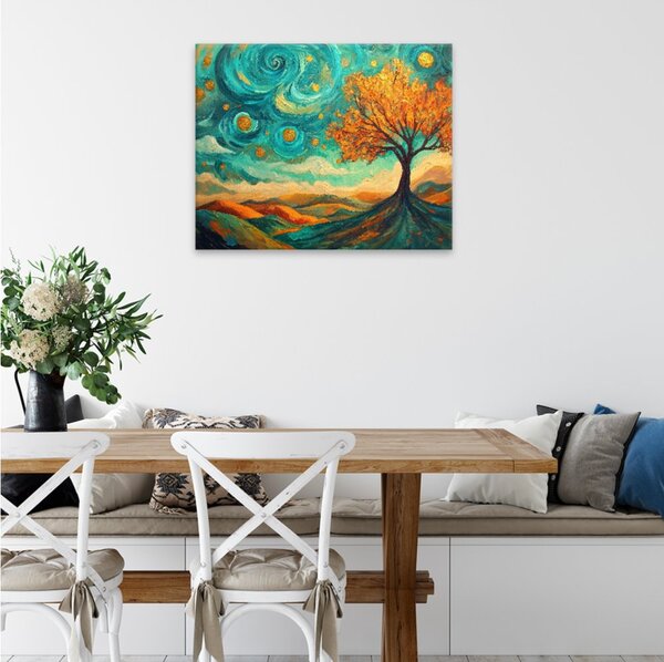 Obraz na plátně - Zlatý strom snů 2 - 50x40 cm
