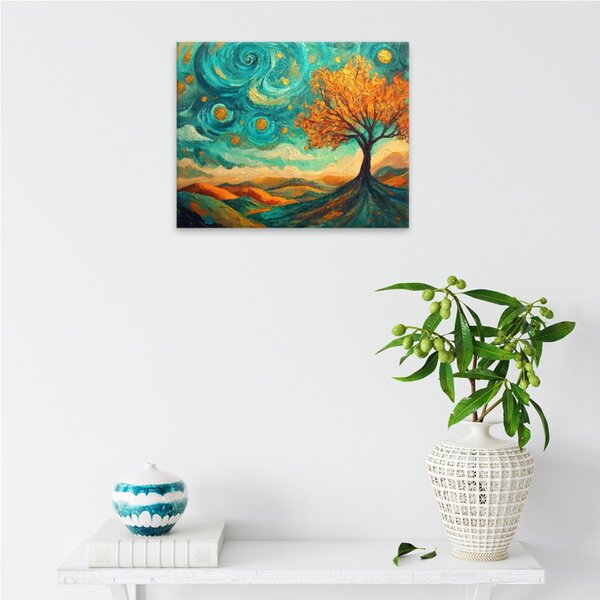 Obraz na plátně - Zlatý strom snů 2 - 50x40 cm