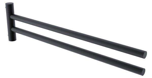 Nimco Bormo černá držák na ručníky dvojitý otočný k umyvadlu 42 cm BRC 1109