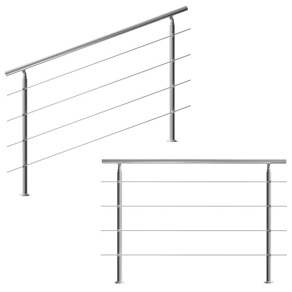 Deuba Schodišťové zábradlí 4 vzpěry - 160cm