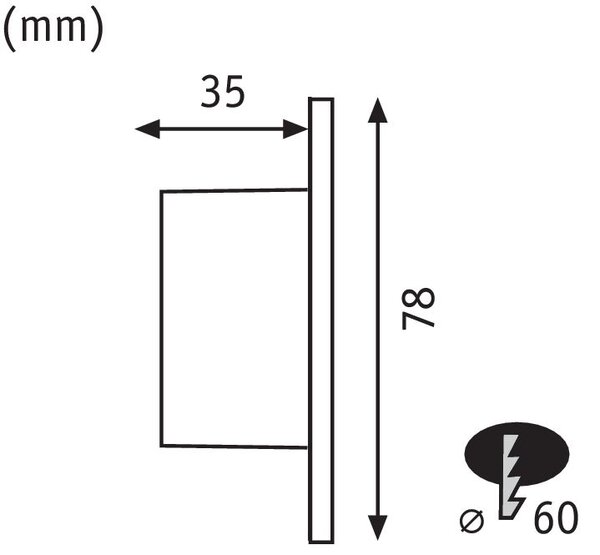 Paulmann 92924 Wand, zápustné kulaté svítidlo do KU68, 1×1,7 W LED, bílý plast, 230V, průměr 7,8cm