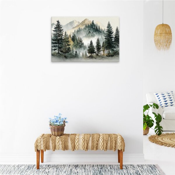 Obraz na plátně - Mlhavé vrcholy - 120x80 cm