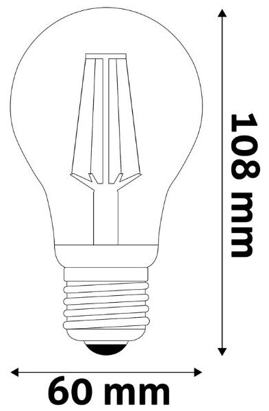 Ultra úsporná prémiová retro LED žárovka E27 9,5W 1521lm teplá filament ekv. 100W, 3 roky