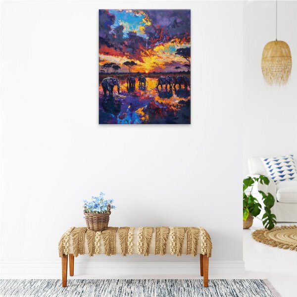 Obraz na plátně - Africký večerní klid - 40x50 cm