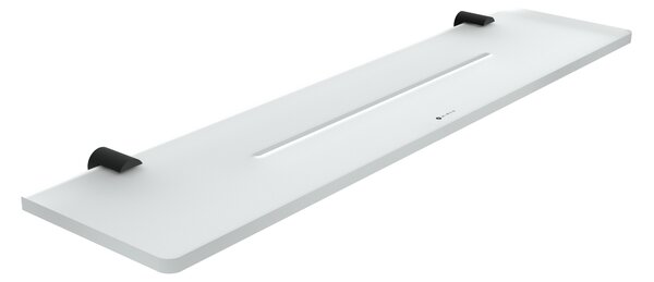 Nimco Bormo černá police do koupelny s otvory, chrom, 50 cm BRC X450-90