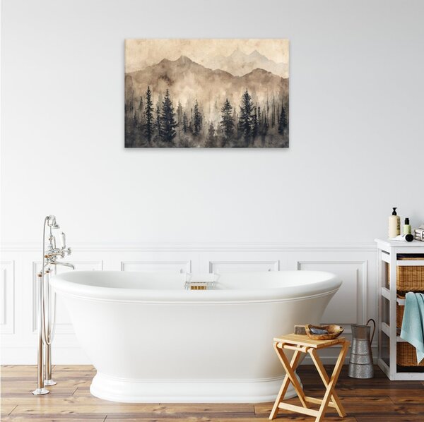 Obraz na plátně - Mlhavé hory 2 - 120x80 cm - CZ výroba