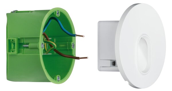 Paulmann 92924 Wand, zápustné kulaté svítidlo do KU68, 1×1,7 W LED, bílý plast, 230V, průměr 7,8cm