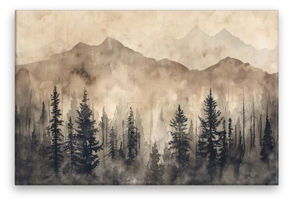 Obraz na plátně - Mlhavé hory 2 - 120x80 cm - CZ výroba