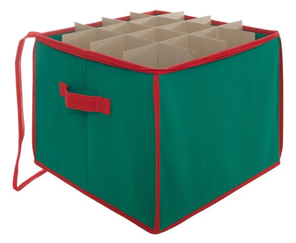 VERK GROUP Vánoční úložný box na baňky, koule a vánoční ozdoby, 48 kusů, zelený