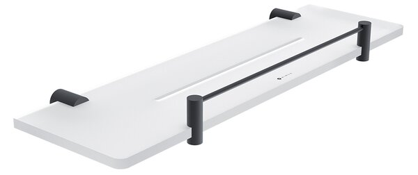 Nimco Bormo černá police do koupelny s ohrádkou, chrom, 40 cm BRC X440-X-90