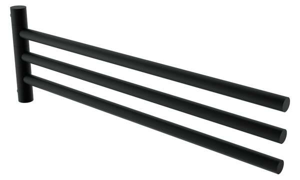 Nimco Bormo černá držák na ručníky trojitý otočný k umyvadlu 42 cm BRC 1109
