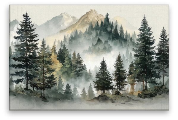 Obraz na plátně - Mlhavé vrcholy - 120x80 cm