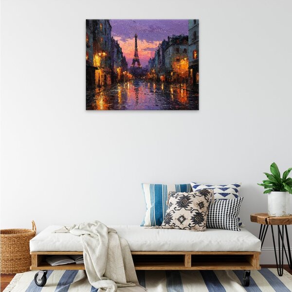 Obraz na plátně - Pařížský večer 3 - 50x40 cm