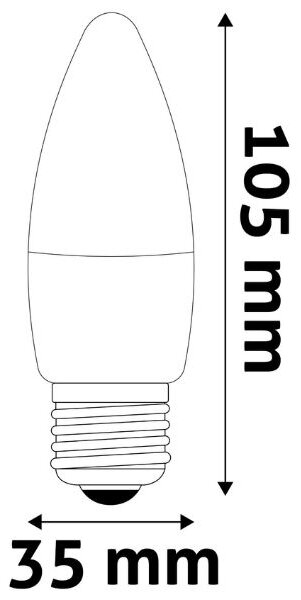 Prémiová LED žárovka svíčka E27 6,5W 806lm denní, ekv. 60W, 3 roky