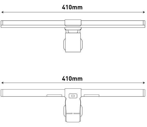 Stmívatelná LED stolní lampa na monitor 5W 160lm, CCT, s klipem na hranu monitoru