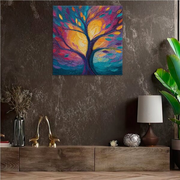 Obraz na plátně - Duha života 2 - 80x80 cm - CZ výroba