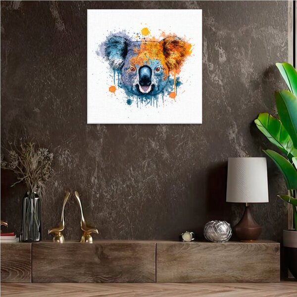 Obraz na plátně - Barevná koala - 80x80 cm - CZ výroba