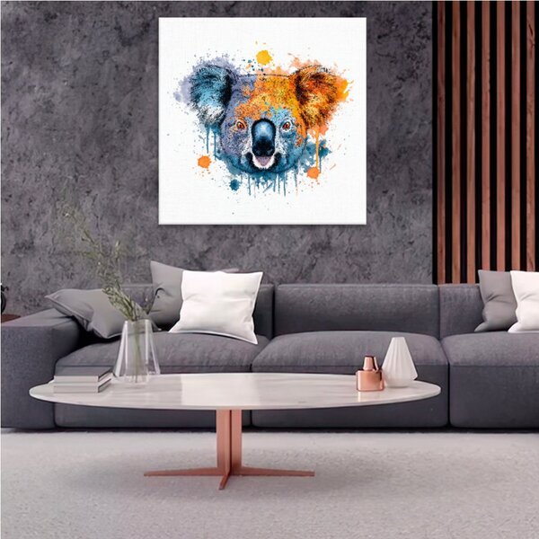 Obraz na plátně - Barevná koala - 80x80 cm - CZ výroba