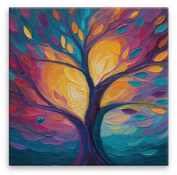 Obraz na plátně - Duha života 2 - 80x80 cm - CZ výroba