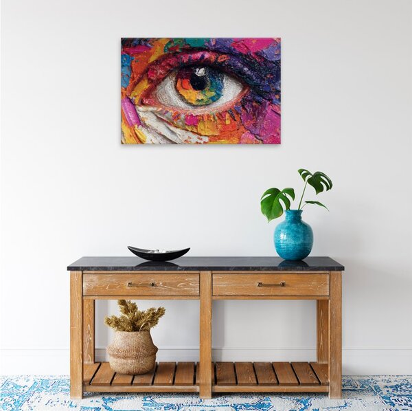 Obraz na plátně - Duhové oko 3 - 120x80 cm - CZ výroba