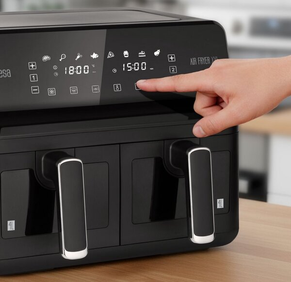 Fritéza horkovzdušná TEESA DIGITAL AIR FRYER DUAL POT XXL TSA8089, 8L, 2700W