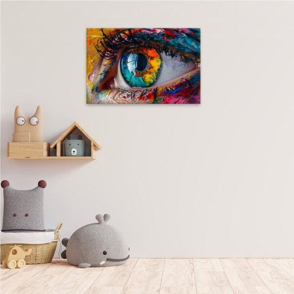 Obraz na plátně - Duhové oko 2 - 120x80 cm - CZ výroba