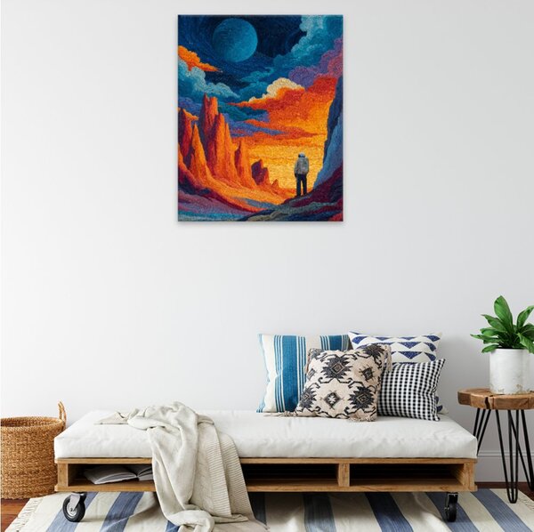 Obraz na plátně - Měsíční putování - 40x50 cm