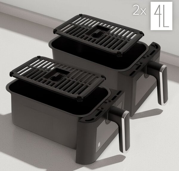 Fritéza horkovzdušná TEESA DIGITAL AIR FRYER DUAL POT XXL TSA8089, 8L, 2700W