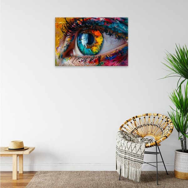 Obraz na plátně - Duhové oko 2 - 120x80 cm - CZ výroba