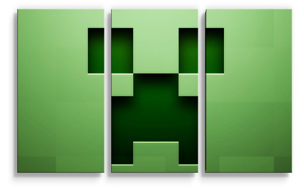 Sablio Obraz - 3-dílný Green Blocks - 120x80 cm