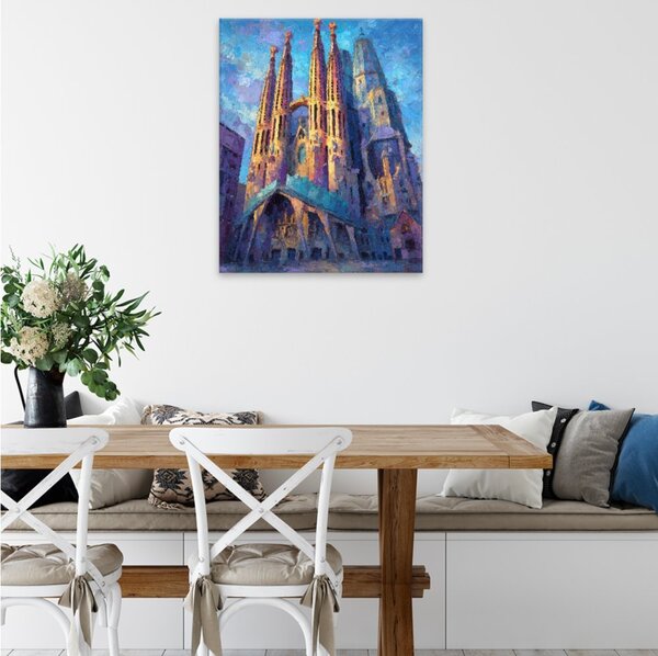 Obraz na plátně - Barcelonský chrám - 40x50 cm