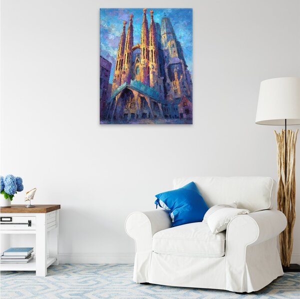 Obraz na plátně - Barcelonský chrám - 40x50 cm