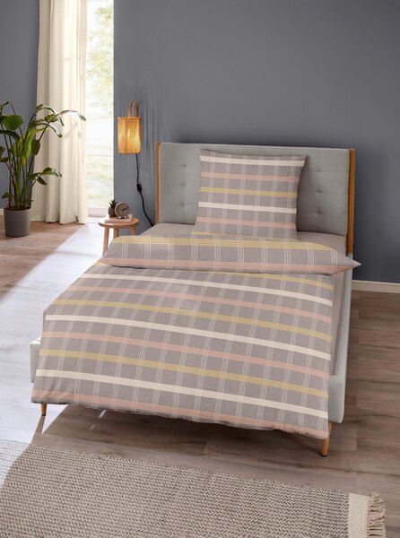 POVLEČENÍ, flanel, světle hnědá, 140/200 cm - Povlečení
