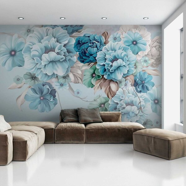 Fototapety Jemné modré květy, Fototapety 3D, Fototapety 3d květiny, u59900 : uwalls.cz