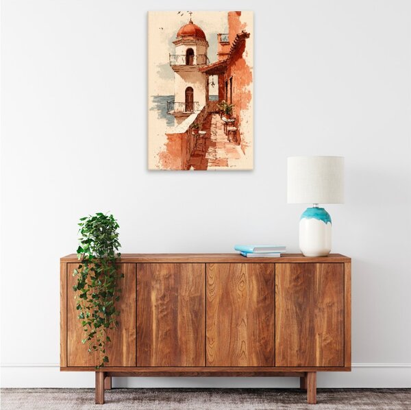 Obraz na plátně - Středomořská romance - 80x120 cm