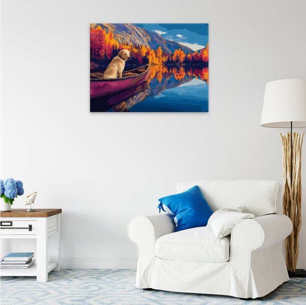 Obraz na plátně - Podzimní jezero snění - 40x30 cm