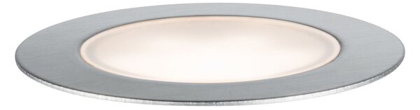 Paulmann 93953 Plug&Shine Floor Eco, zápustné svítidlo do terasy 1W LED 3000K, stříbrná, prům. 7cm, IP65