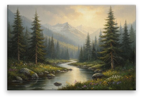 Obraz na plátně - Horský potok snění - 120x80 cm