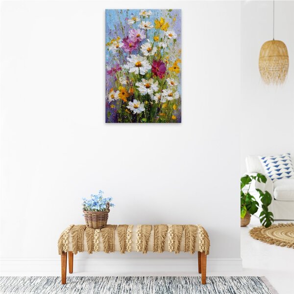 Obraz na plátně - Polní květinová symfonie - 80x120 cm
