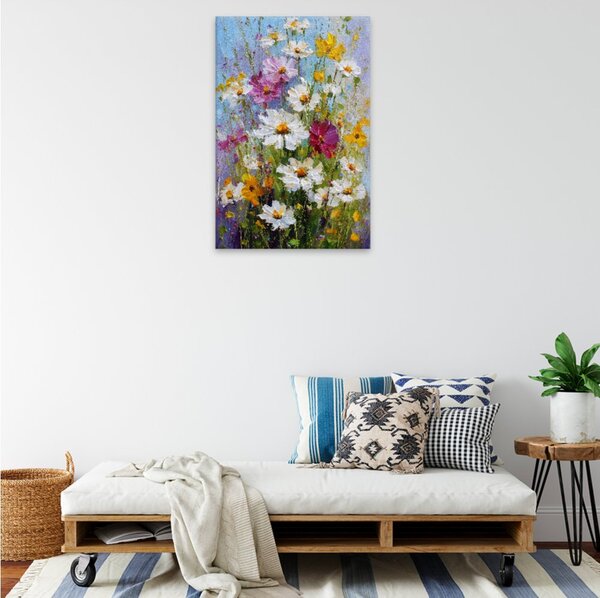 Obraz na plátně - Polní květinová symfonie - 80x120 cm