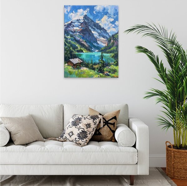 Obraz na plátně - Horské jezero snů 3 - 30x40 cm