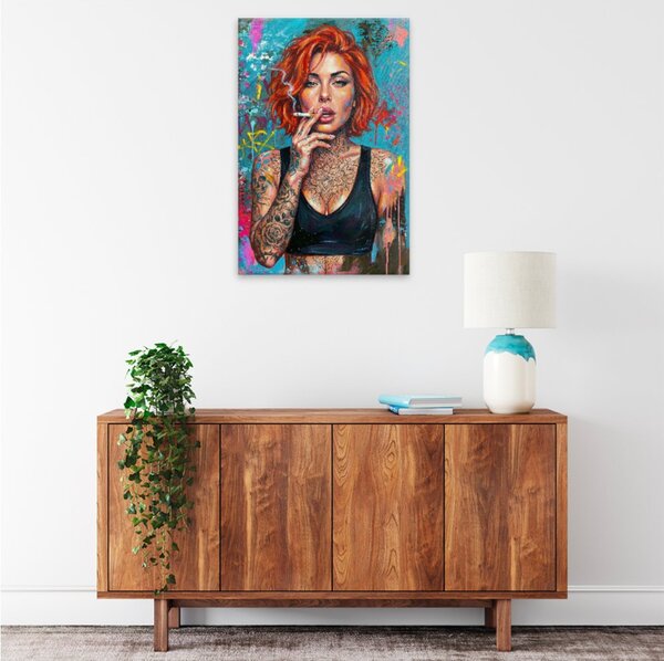 Obraz na plátně - Ohnivá múza - 80x120 cm - CZ výroba