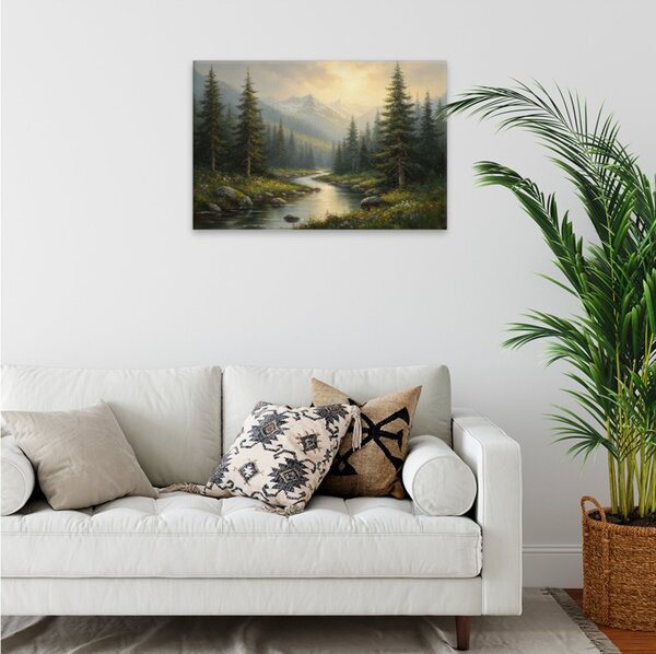 Obraz na plátně - Horský potok snění - 120x80 cm