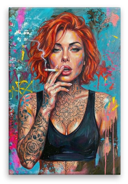 Obraz na plátně - Ohnivá múza - 80x120 cm - CZ výroba