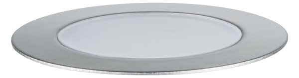 Paulmann 93953 Plug&Shine Floor Eco, zápustné svítidlo do terasy 1W LED 3000K, stříbrná, prům. 7cm, IP65